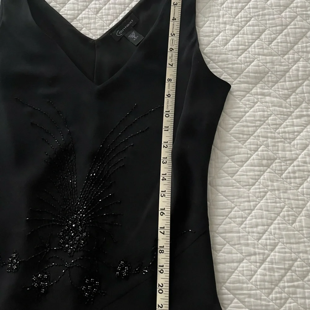 Black Silk Sequined Top - Picture 8 of 9
